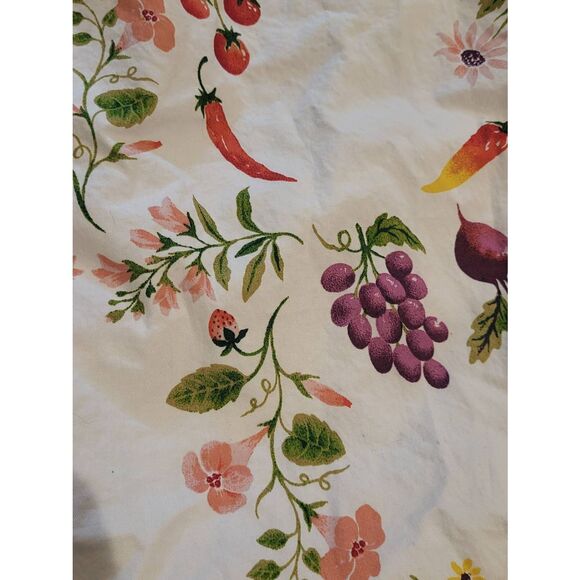 Old Navy Dress Women's Large White Fruit Floral Fit & Flare Tie Front Midi - Picture 4 of 6